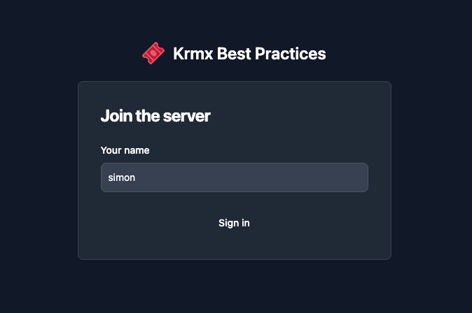 Krmx Best Practices